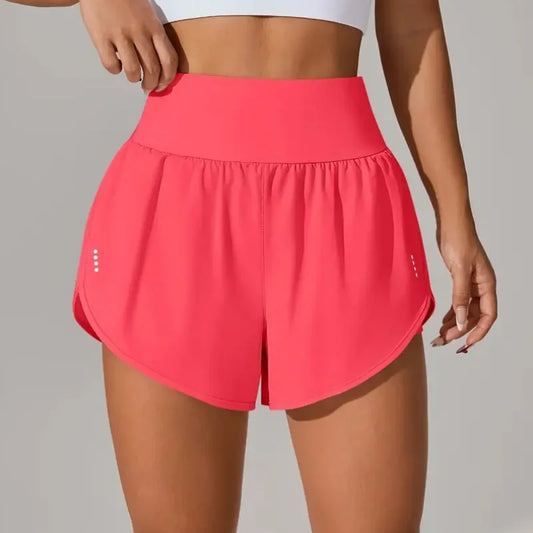 Short de Yoga pour femmes taille haute Sport Fitness 2 en 1 short d'entraînement pantalon de course short de Sport décontracté short de gymnastique à séchage rapide