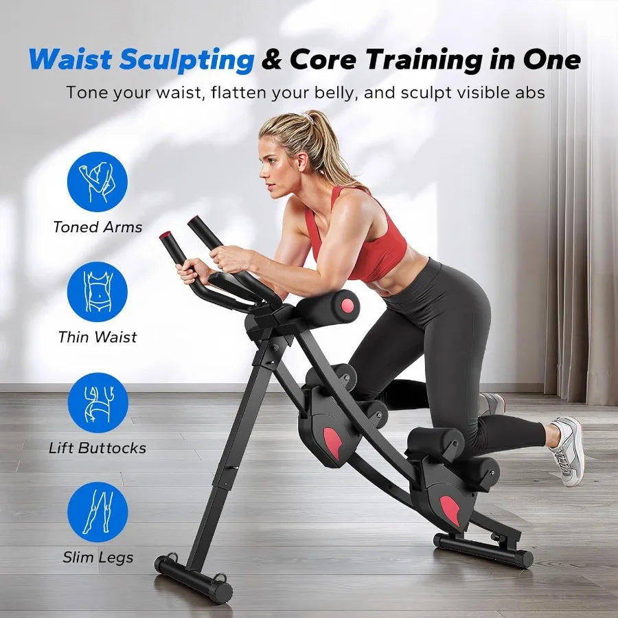 Machine Ab, Machine d'entraînement Ab réglable, équipement d'entraînement AB pour salle de sport à domicile, double pistes indépendantes pour grimpeur de montagne, pliable