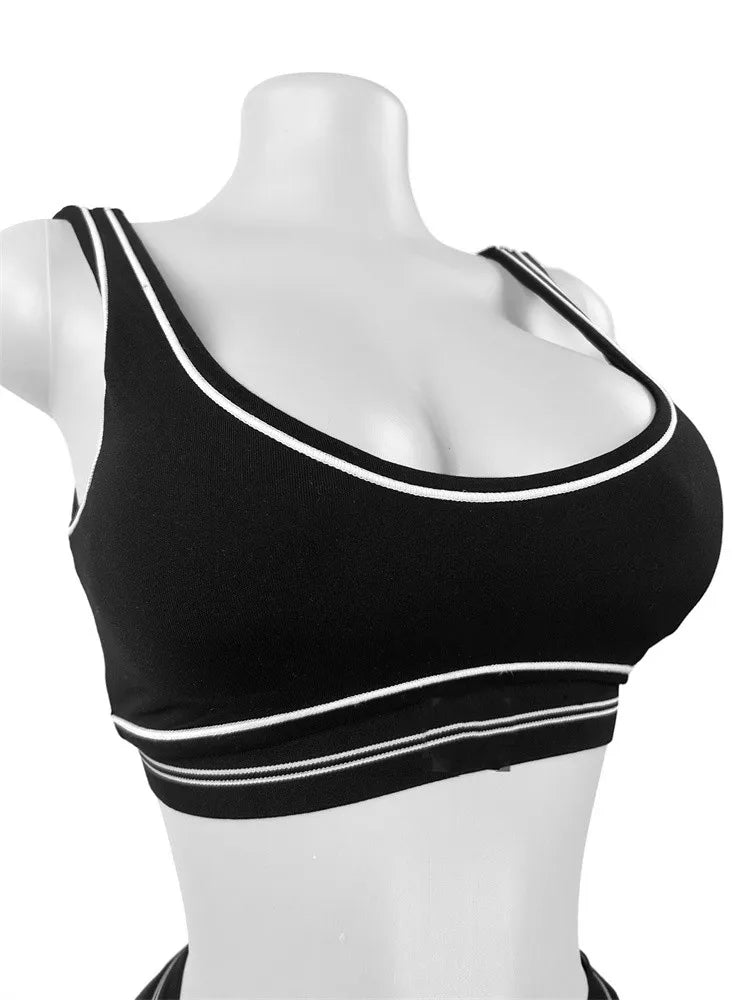Été et printemps nouveau débardeur sans manches haut court costumes survêtements costumes pour femmes pantalons de mode femme solide Yoga 2 pièces ensembles 2025