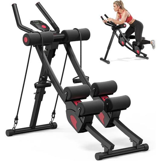 Machine Ab, Machine d'entraînement Ab réglable, équipement d'entraînement AB pour salle de sport à domicile, double pistes indépendantes pour grimpeur de montagne, pliable