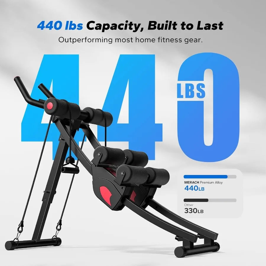 Machine Ab, Machine d'entraînement Ab réglable, équipement d'entraînement AB pour salle de sport à domicile, double pistes indépendantes pour grimpeur de montagne, pliable