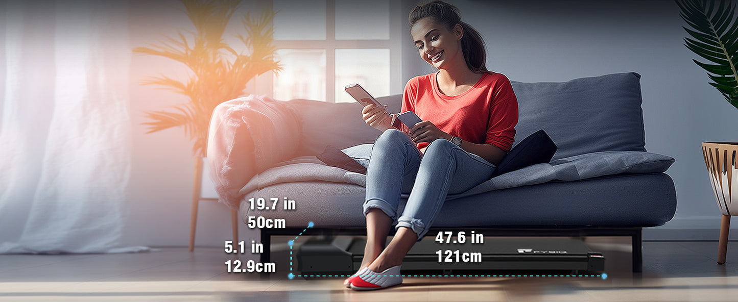 Tapis roulant de bureau avec tapis de marche, tapis roulant sous le bureau pour le bureau à domicile, machine de marche et de jogging 2 en 1, avec double télécommande