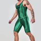 AMORESY – combinaison en satin lisse pour hommes, combinaison de surf en soie lisse, vêtements de sport de yoga, gilet, combinaison en cinq parties