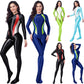 AMORESY femmes brillant à l'huile à manches longues Patchwork combinaison haute Stretch taille haute Yoga Pilates body Catsuit salopette
