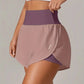 Short de Yoga pour femmes taille haute Sport Fitness 2 en 1 short d'entraînement pantalon de course short de Sport décontracté short de gymnastique à séchage rapide