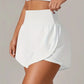 Short de Yoga pour femmes taille haute Sport Fitness 2 en 1 short d'entraînement pantalon de course short de Sport décontracté short de gymnastique à séchage rapide