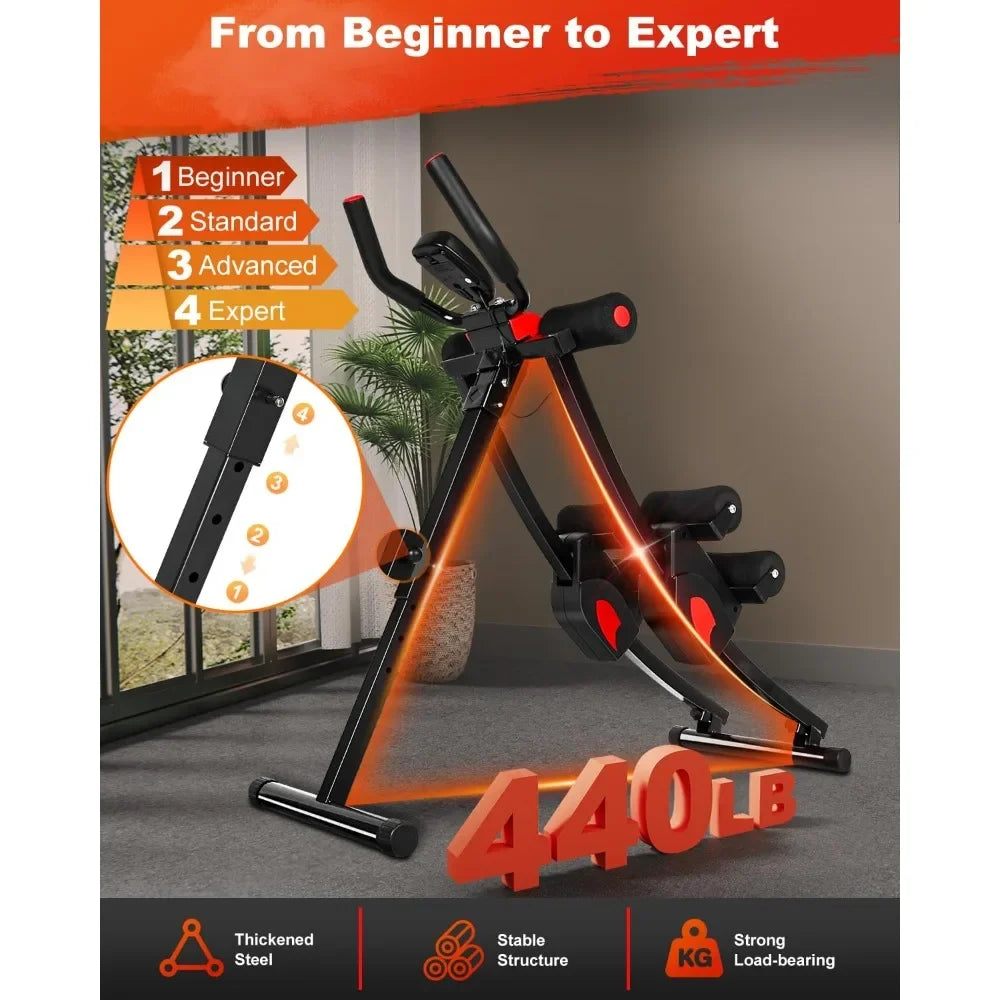 Machine, Adjustale Trainer for Home Gym, Ab Crunch Exercise Equipment for Beginner