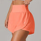 Short de Yoga pour femmes taille haute Sport Fitness 2 en 1 short d'entraînement pantalon de course short de Sport décontracté short de gymnastique à séchage rapide