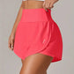 Short de Yoga pour femmes taille haute Sport Fitness 2 en 1 short d'entraînement pantalon de course short de Sport décontracté short de gymnastique à séchage rapide