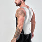 AMORESY – combinaison en satin lisse pour hommes, combinaison de surf en soie lisse, vêtements de sport de yoga, gilet, combinaison en cinq parties
