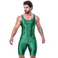 AMORESY – combinaison en satin lisse pour hommes, combinaison de surf en soie lisse, vêtements de sport de yoga, gilet, combinaison en cinq parties