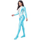 AMORESY femmes brillant à l'huile à manches longues Patchwork combinaison haute Stretch taille haute Yoga Pilates body Catsuit salopette