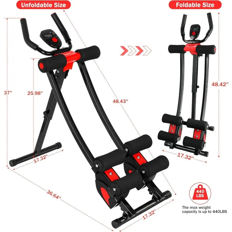 Machine Ab GIKPAL, entraîneur réglable pour salle de sport à domicile, équipement d'exercice Ab Crunch pour débutant