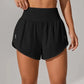 Short de Yoga pour femmes taille haute Sport Fitness 2 en 1 short d'entraînement pantalon de course short de Sport décontracté short de gymnastique à séchage rapide