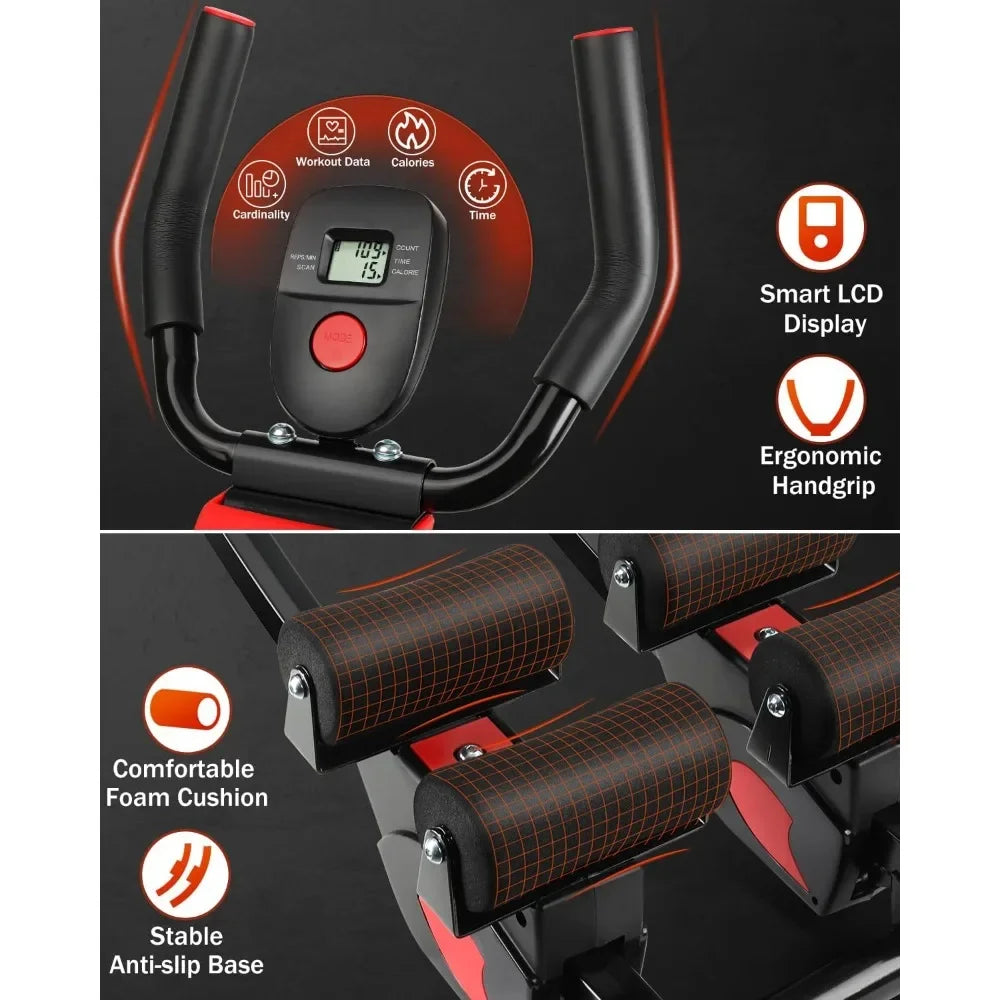 Machine, Adjustale Trainer for Home Gym, Ab Crunch Exercise Equipment for Beginner