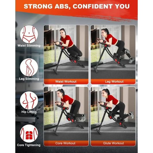 Machine, Adjustale Trainer for Home Gym, Ab Crunch Exercise Equipment for Beginner