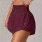 Short de Yoga pour femmes taille haute Sport Fitness 2 en 1 short d'entraînement pantalon de course short de Sport décontracté short de gymnastique à séchage rapide