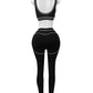 Été et printemps nouveau débardeur sans manches haut court costumes survêtements costumes pour femmes pantalons de mode femme solide Yoga 2 pièces ensembles 2025