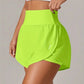 Short de Yoga pour femmes taille haute Sport Fitness 2 en 1 short d'entraînement pantalon de course short de Sport décontracté short de gymnastique à séchage rapide