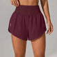 Short de Yoga pour femmes taille haute Sport Fitness 2 en 1 short d'entraînement pantalon de course short de Sport décontracté short de gymnastique à séchage rapide