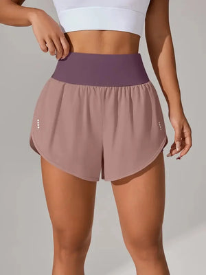 Short de Yoga pour femmes taille haute Sport Fitness 2 en 1 short d'entraînement pantalon de course short de Sport décontracté short de gymnastique à séchage rapide