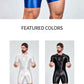 AMORESY – combinaison en satin lisse pour hommes, combinaison de surf en soie lisse, vêtements de sport de yoga, gilet, combinaison en cinq parties