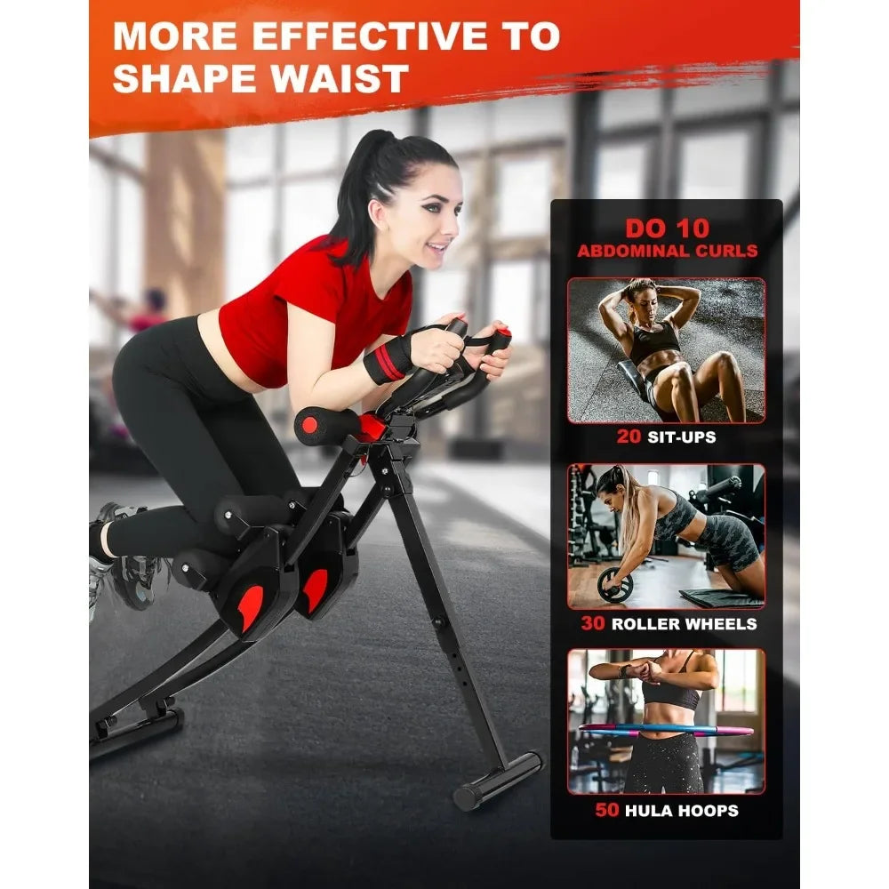 Machine, Adjustale Trainer for Home Gym, Ab Crunch Exercise Equipment for Beginner